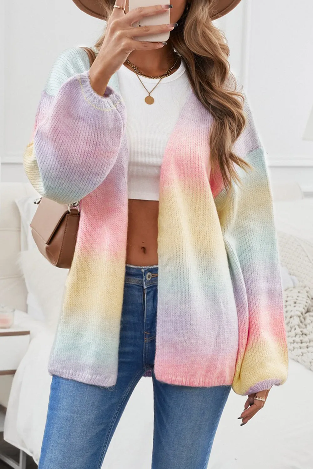 Candy-Colored Knit Cardigan