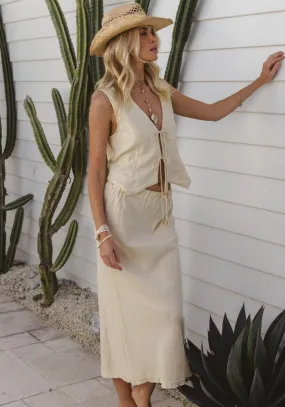 Clunes Midi Skirt- Butter