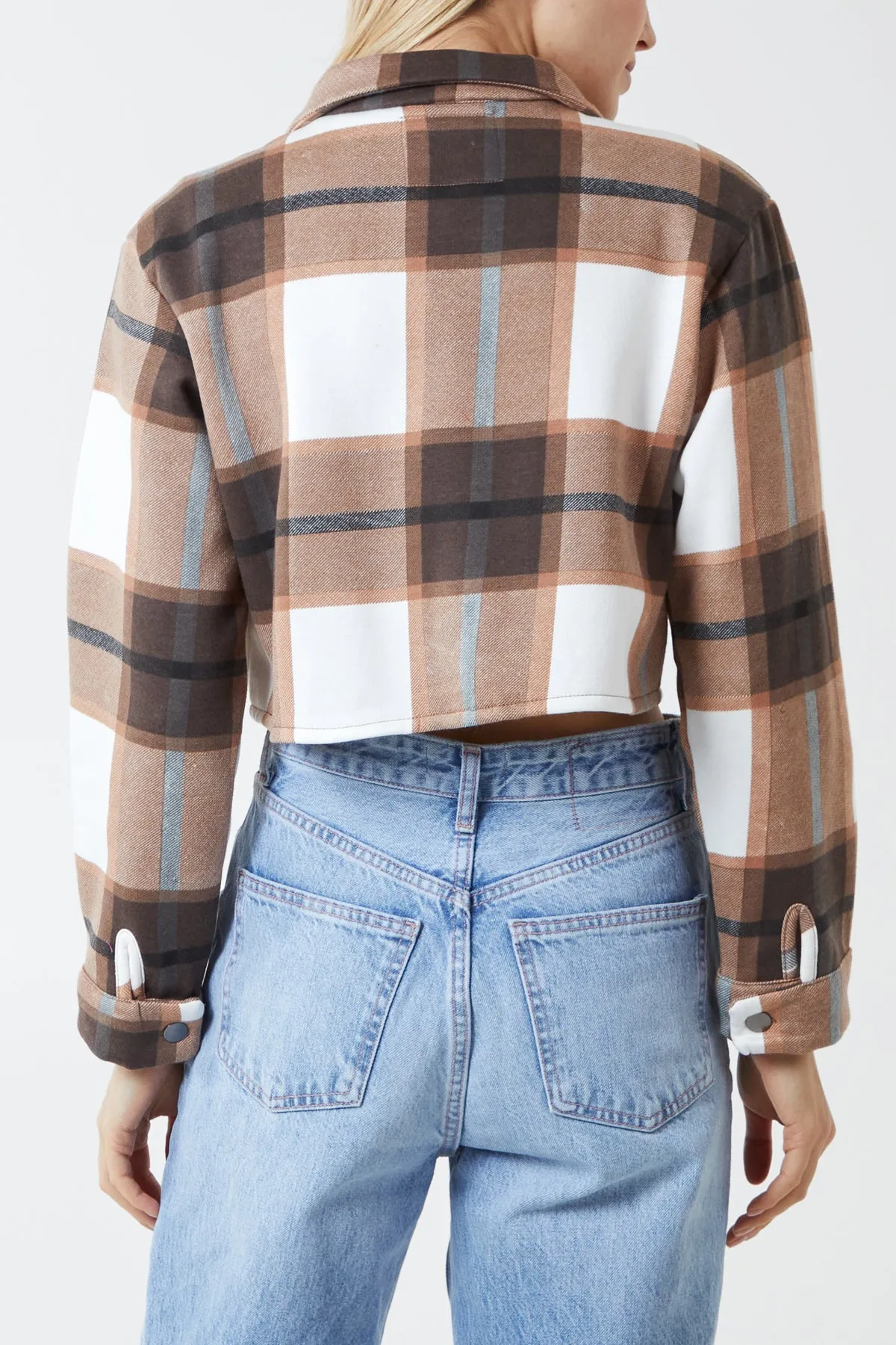 Crop Check Shacket
