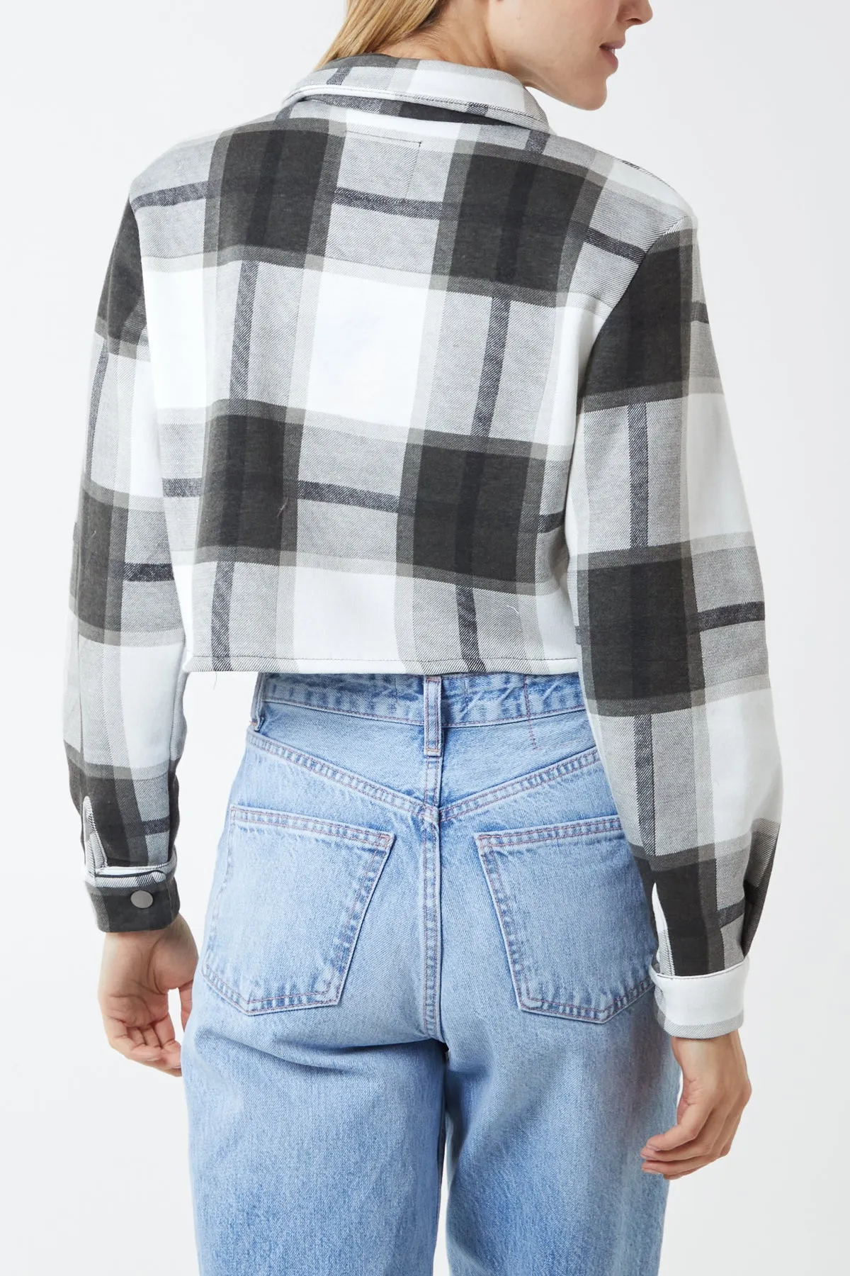 Crop Check Shacket