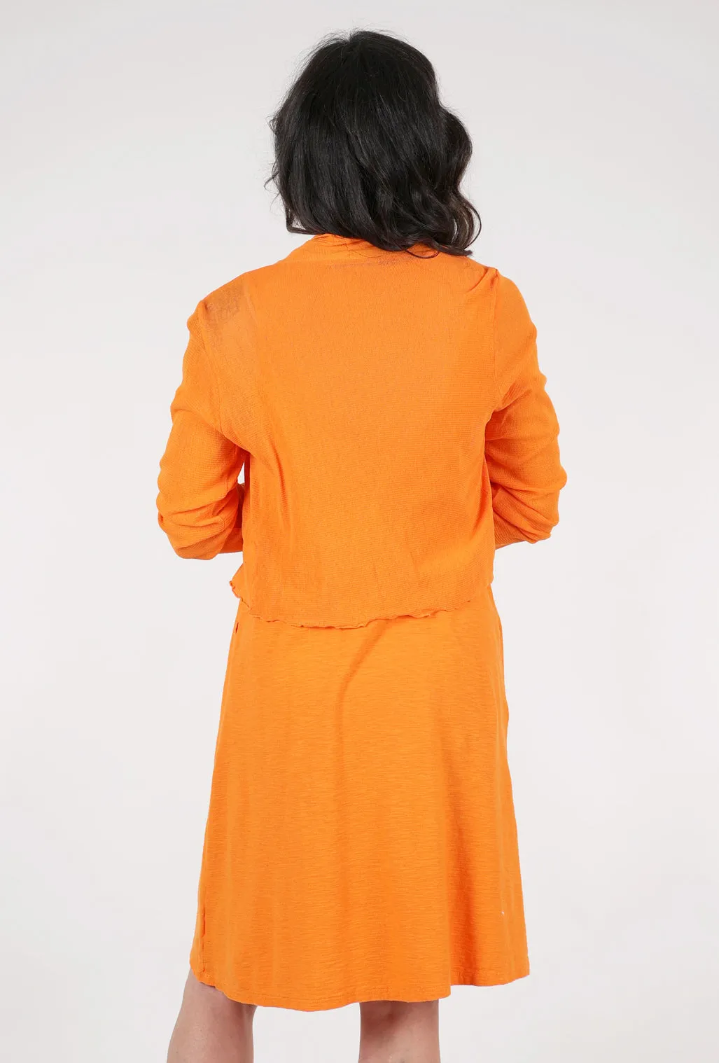 Cropped Tulle Cardie, Tangelo Orange