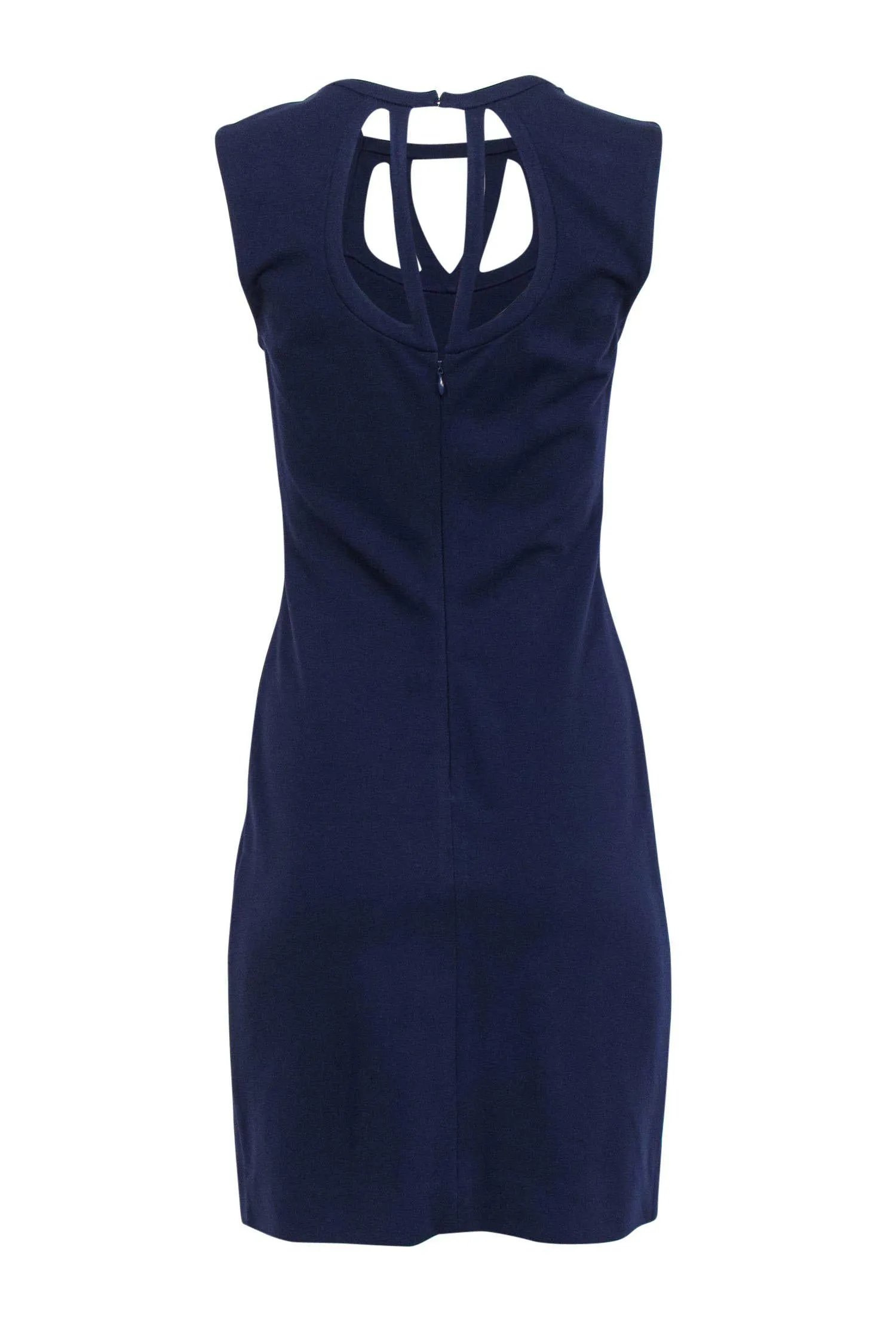 Diane von Furstenberg - Dark Purple Sheath Dress w/ Cutouts Sz 4