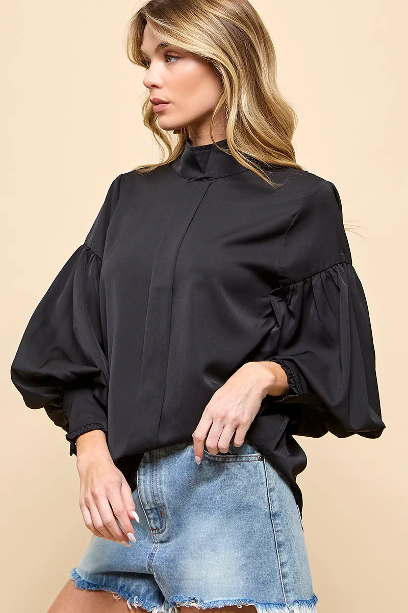 Elegant Long Lantern Sleeve Blouses