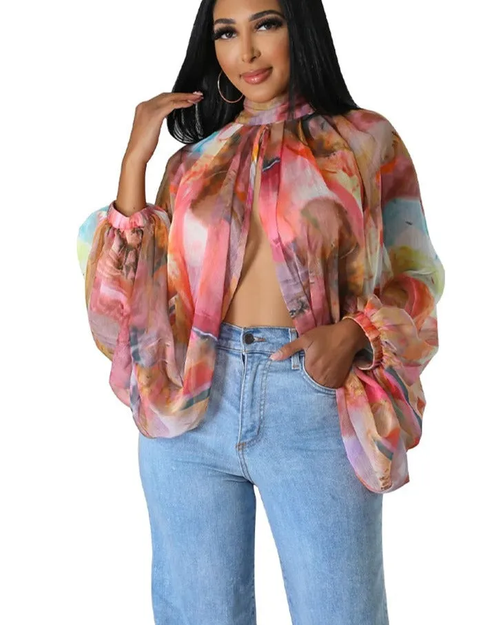 Elegant Summer Split Backless ColorSexy Blouse