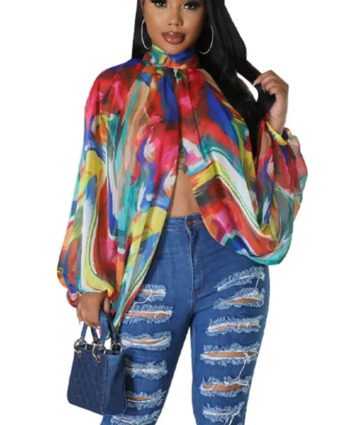 Elegant Summer Split Backless ColorSexy Blouse
