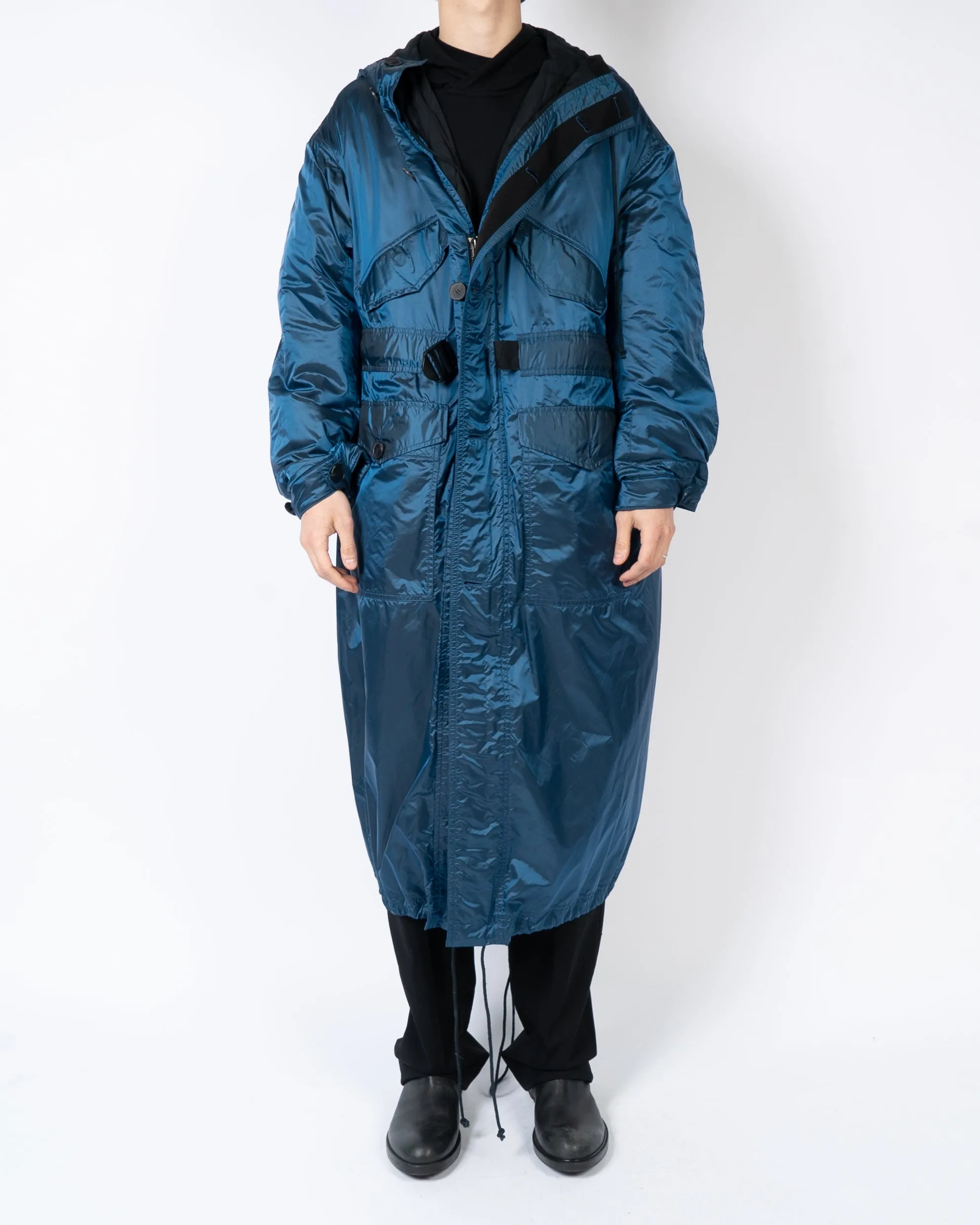 FW17 Hirst Blue Oversized Nylon Coat