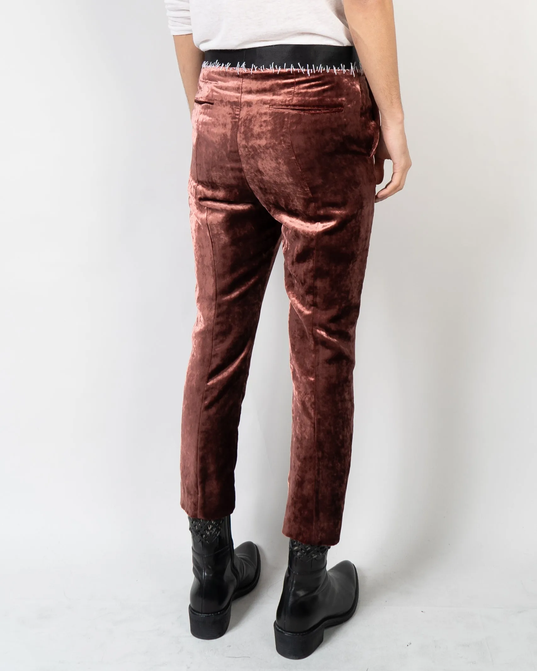 FW17 Rust Pink Velvet Trousers