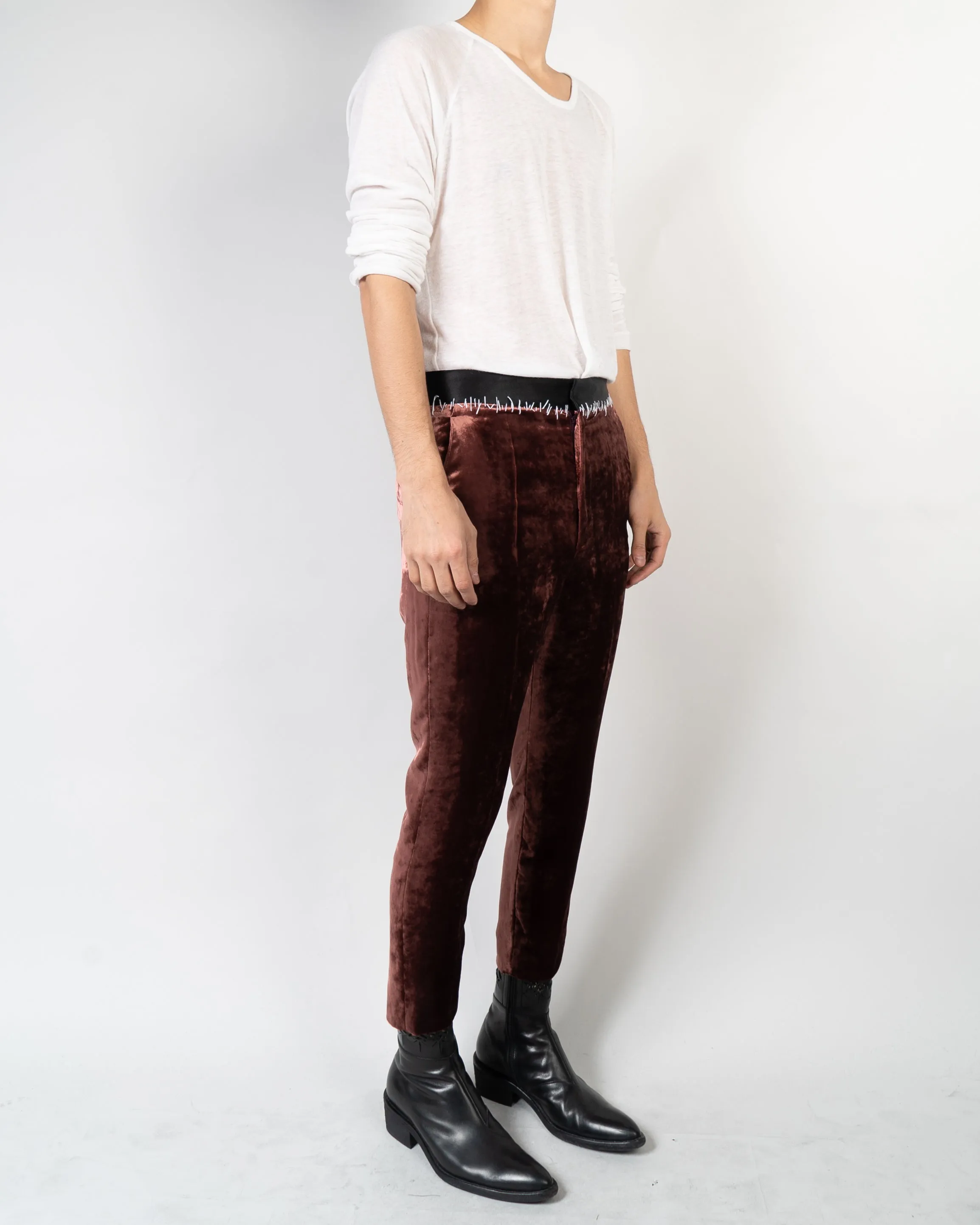 FW17 Rust Pink Velvet Trousers