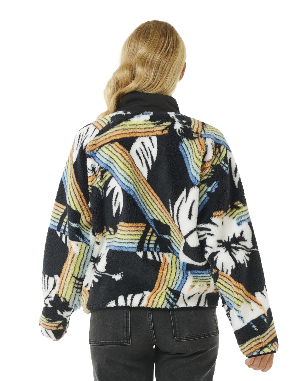 High Tide Hoffman Zip Fleece in Multi Colour