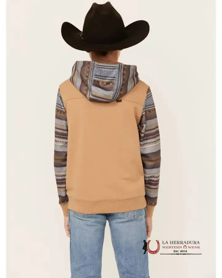 Hooey Lock-up Boys Brown Hoodie
