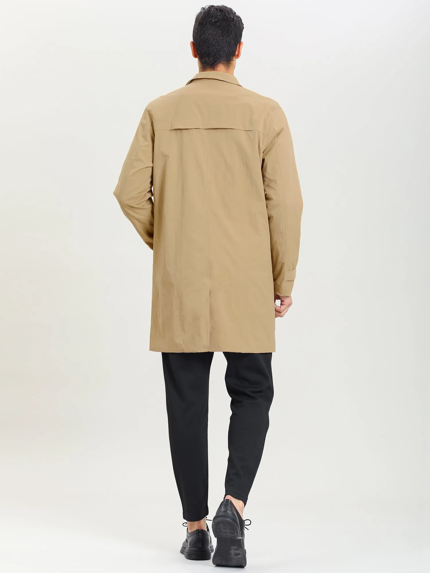 Lightweight Lapel Single Breasted Trench Overcoat
