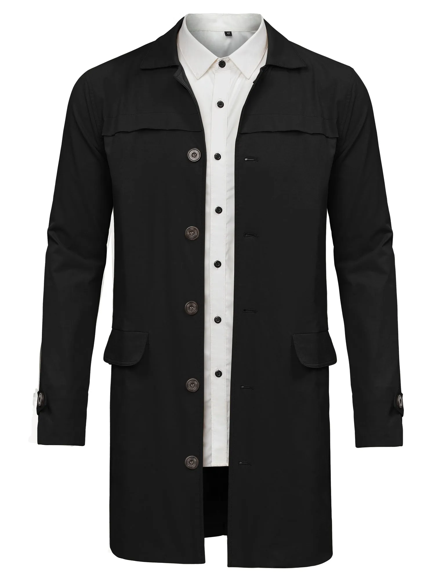 Lightweight Lapel Single Breasted Trench Overcoat