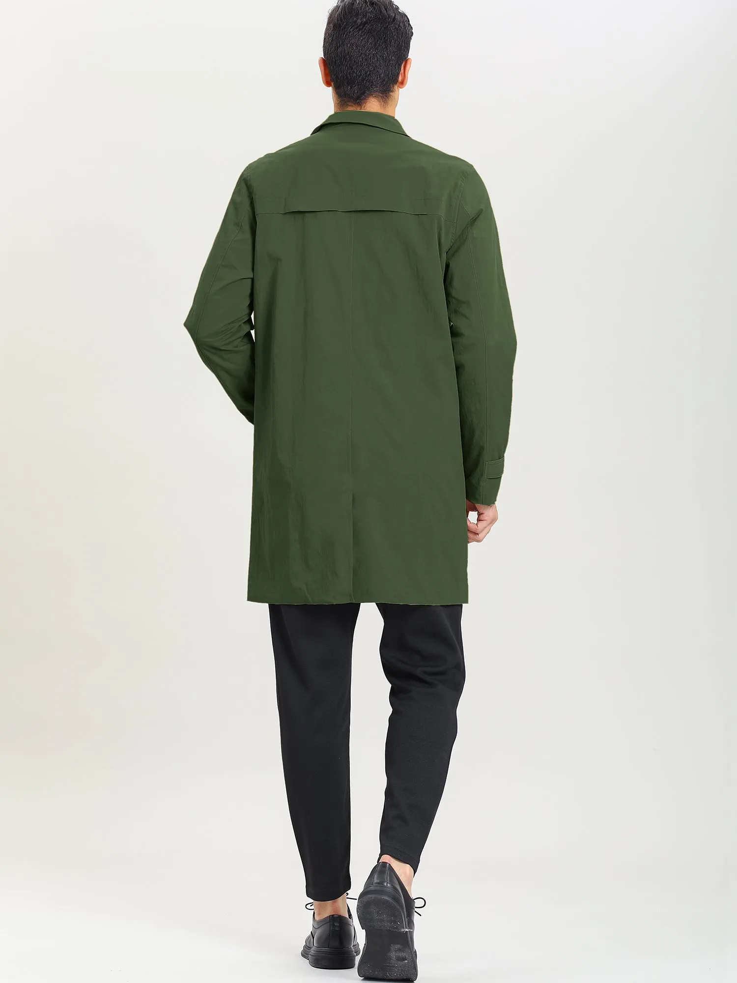 Lightweight Lapel Single Breasted Trench Overcoat