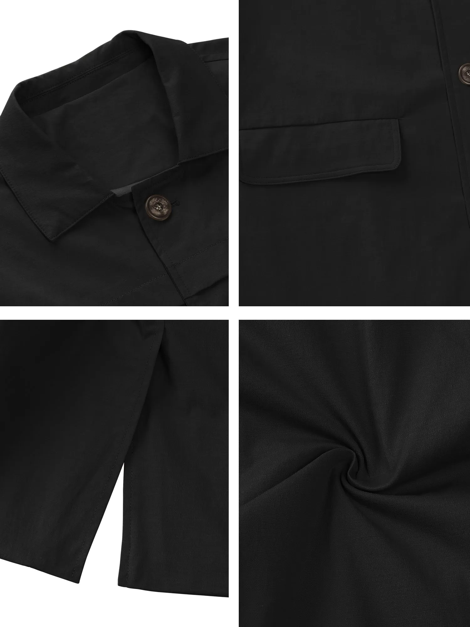 Lightweight Lapel Single Breasted Trench Overcoat