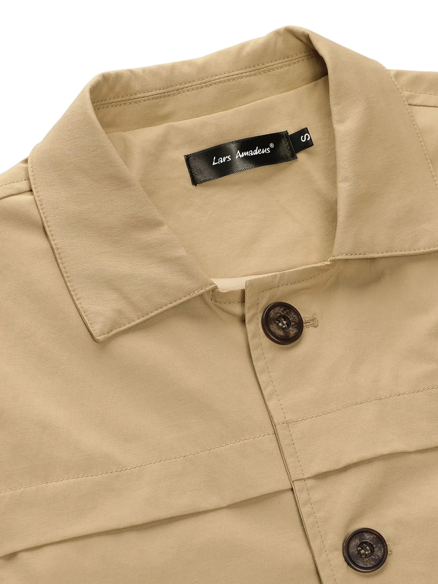 Lightweight Lapel Single Breasted Trench Overcoat