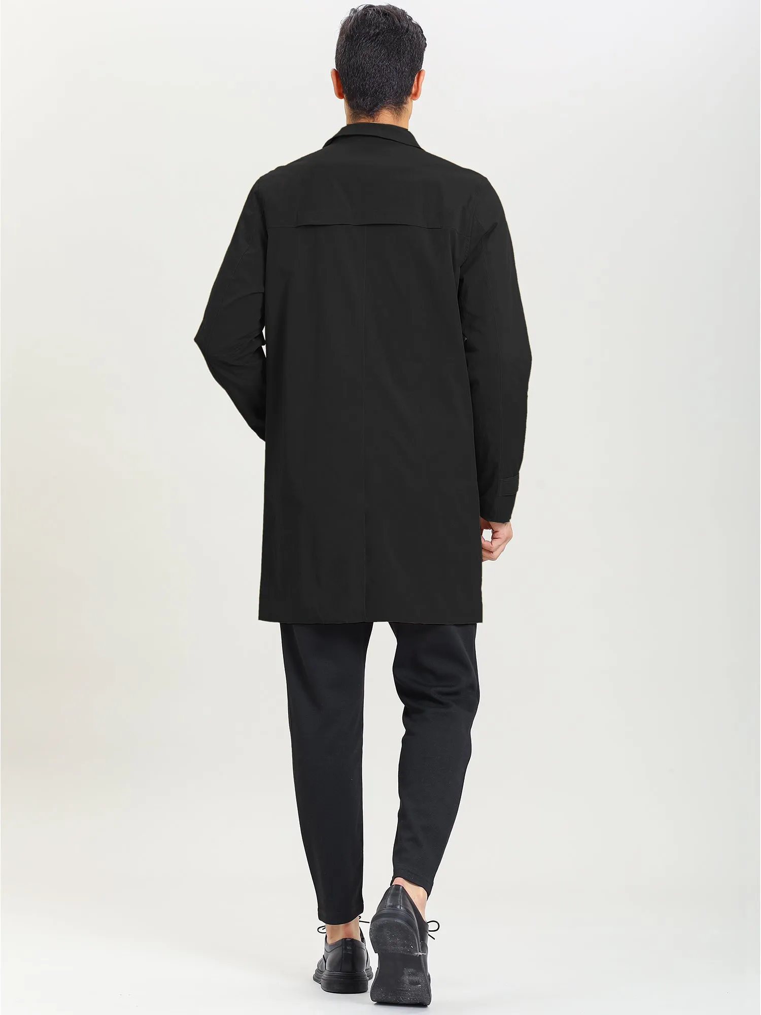 Lightweight Lapel Single Breasted Trench Overcoat