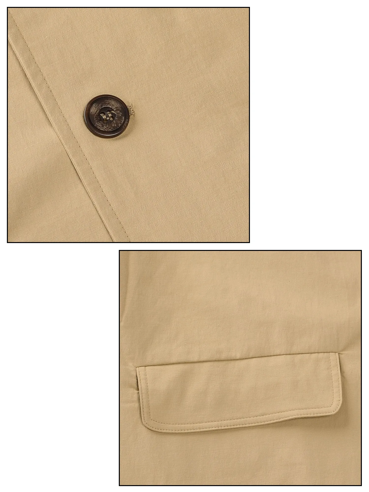 Lightweight Lapel Single Breasted Trench Overcoat