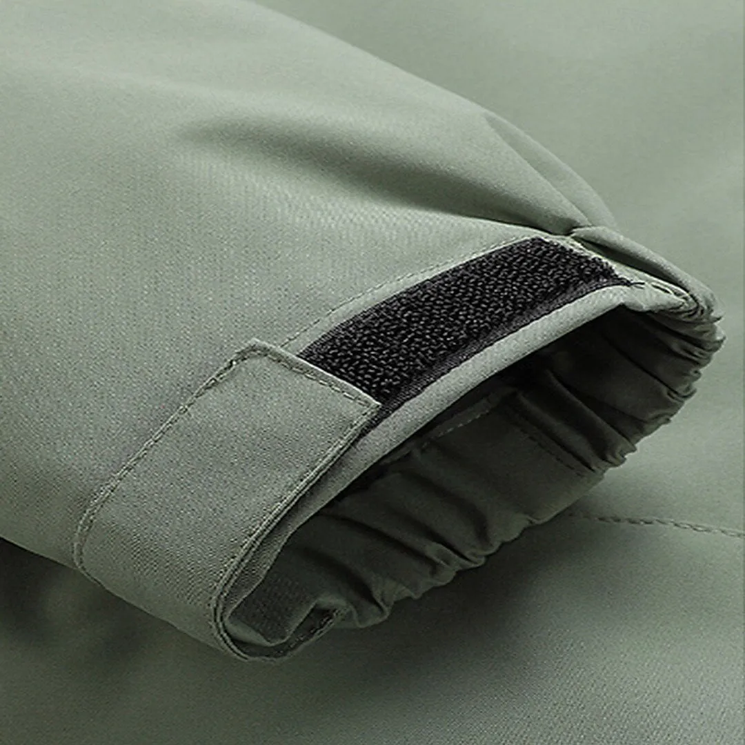 Multifunctional Windproof Zip Up Patchwork Outdoor Jacket