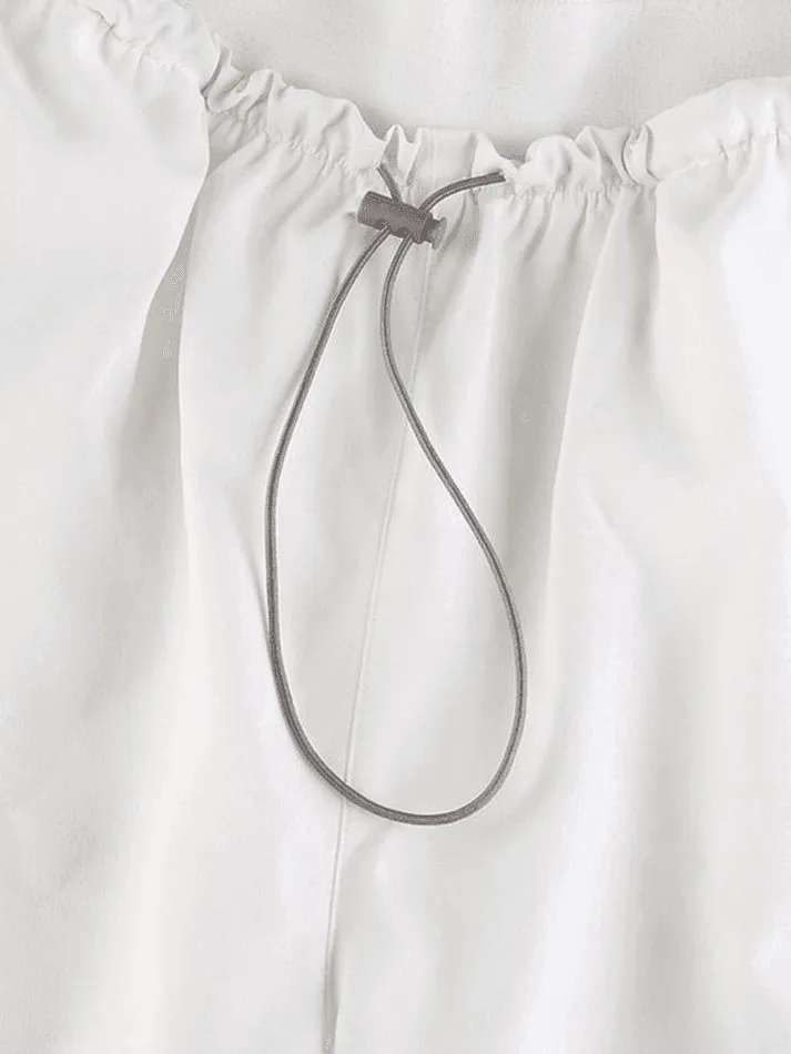 Pintuck Detail Straight Leg Pants
