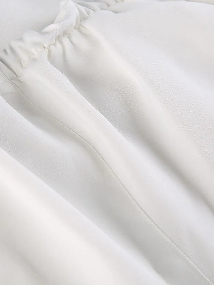 Pintuck Detail Straight Leg Pants