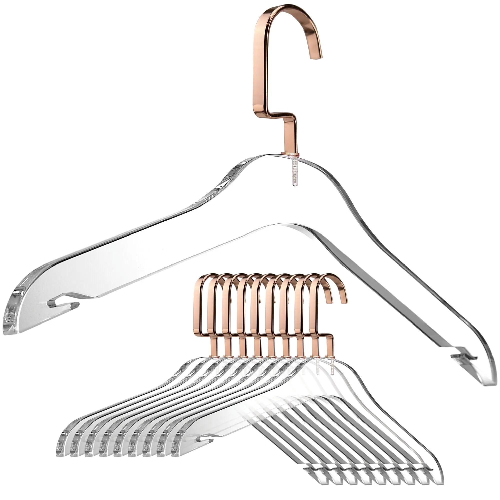 Simply Brilliant Acrylic Hanger with Rose Gold Hook