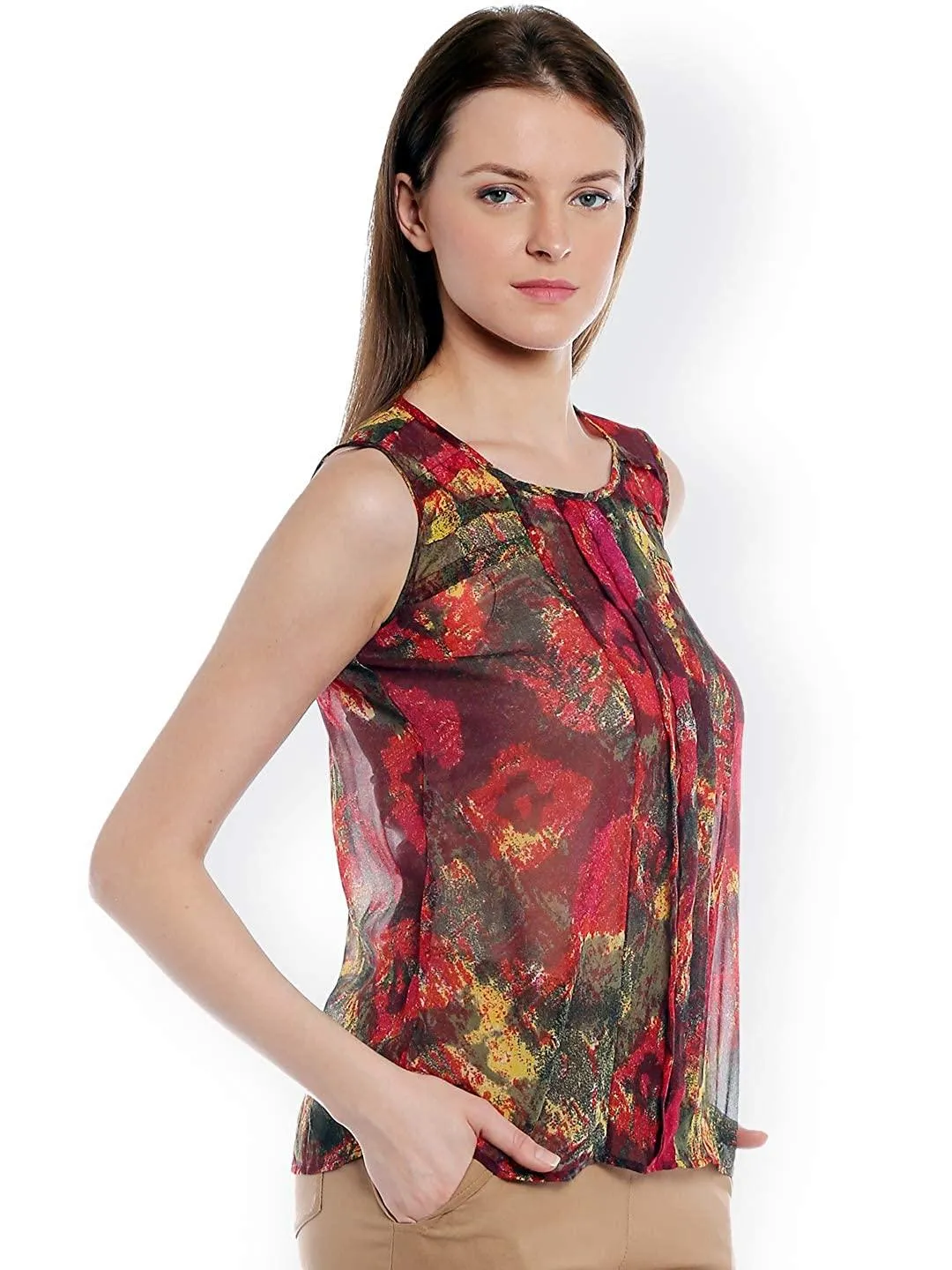Style Quotient Womens Abstract Tops